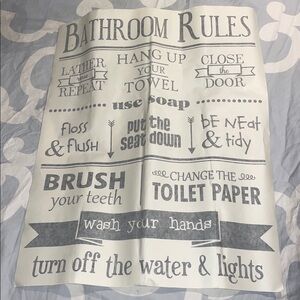 Zulily “bathroom rules” wall quotes decal